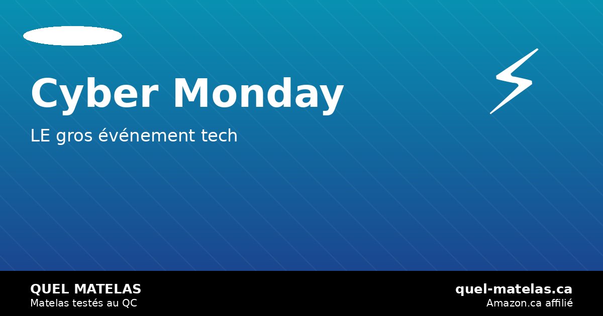 Cyber Monday 2026: les meilleurs deals matelas et literie sur Amazon.ca — quel-matelas